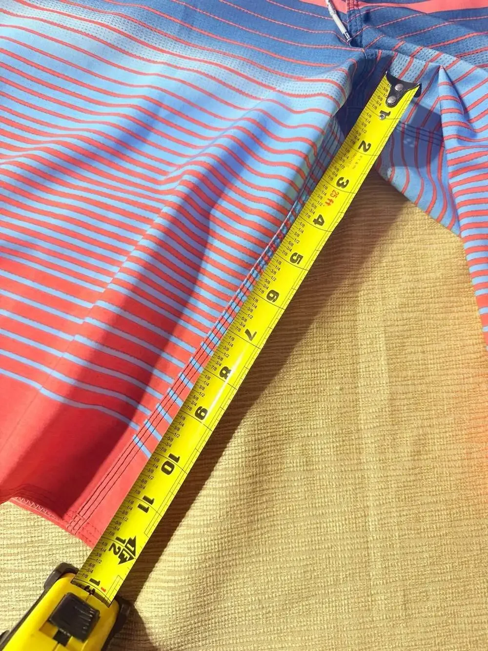 Billabong Recycled All Day Pro Board Shorts, Mens 40, Red & Blue Striped